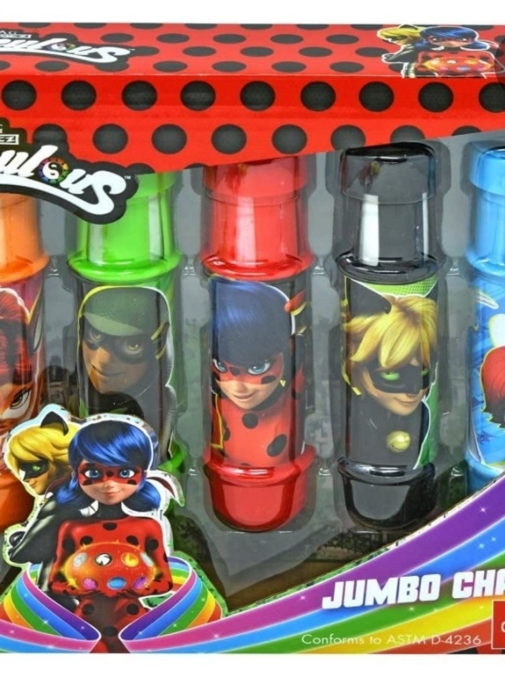 Miraculous Ladybug Jumbo Chalk Set - Multi Color BRAND NEW